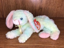 TY Beanie Baby Tie-Dye Rabbit Cottonball, retired