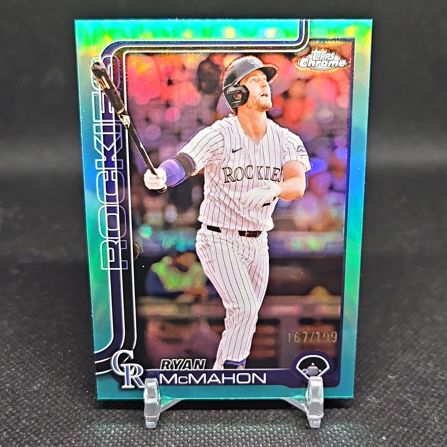 RYAN MCMAHON /199 TEAL PARALLEL Refractor Rookie #66  Rockies