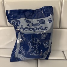 NEOPETS Blue Poogle Mini Plushie 5 McDonalds Happy Meal Toy 2005 W Tags Seaed
