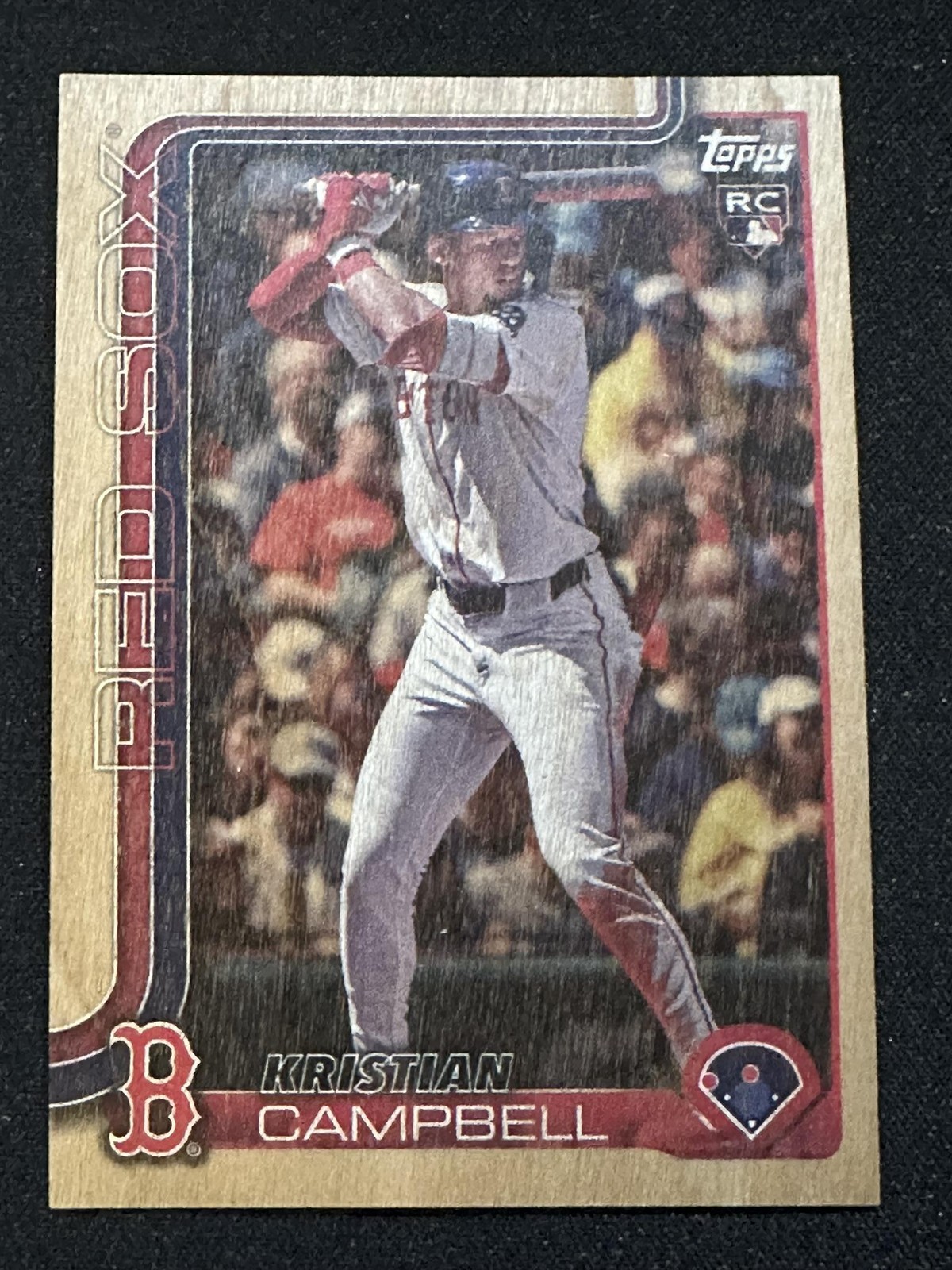 Kristian Campbell Rookie RC Card 2025 Topps Update #US1 Wood #/25 Boston Red Sox