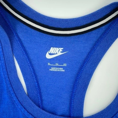 Camiseta sin mangas Nike para mujer XL azul espalda deportiva sin mangas entrenamiento ropa deportiva Foto 3 de 4