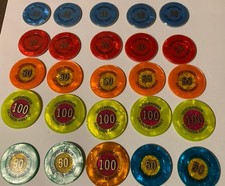 Spielbank Jetons Casino original Jeton 25 Stück Perlmutt Effekt Edel