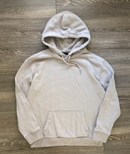 Abercrombie  Fitch Tan Embroidered Letter Logo Pullover Hoodie Men  s Size Small
