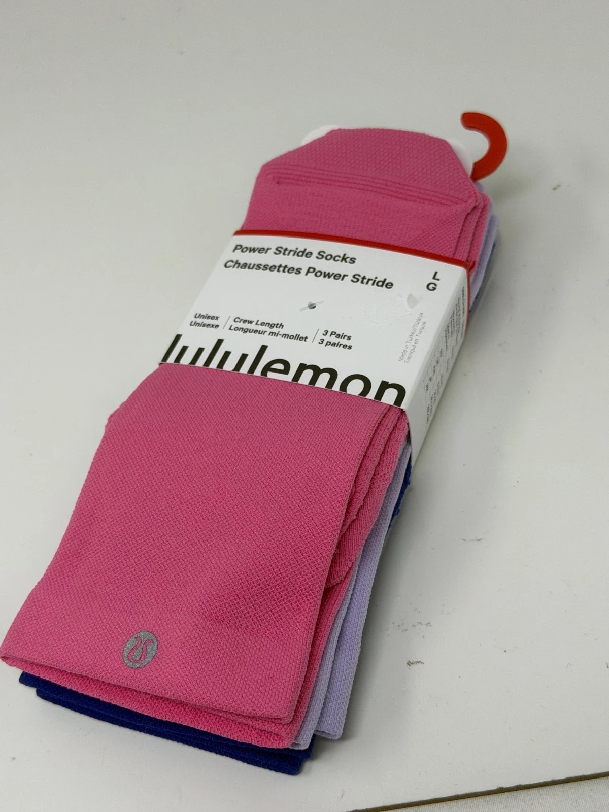 Lululemon Power Stride Ankle Socks 3 Pack Size L Women 9.5-12 Men 8-10.5 Unisex
