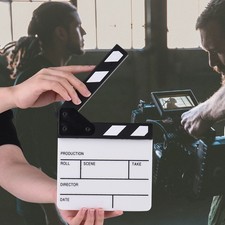 Compact Size Acrylic Clapboard Dry Erase TV Film Movie Director Cut Action Scene
