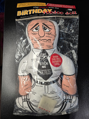 Vintage 1987  Stay Young  Birthday Voodoo Doll Gag Gift Joke Dad Present