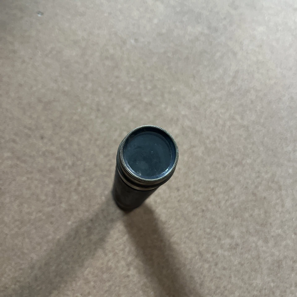 Antique 19th century 3 draw brass leather maritime telescope spy glass  - Image 2 of 4