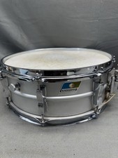 Vintage Ludwig Acrolite Aluminum Snare Drum 8 Lug 14x5  Blue Olive Badge 1976 76