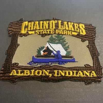CHAIN O LAKES State Park Albion, Indiana Iron On Patch