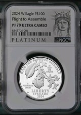 2024 W Platinum Right Assemble $100 NGC PF70 UC  PR70 Eagle  1 Oz Pure (Presale) 2950.00 per troy oz