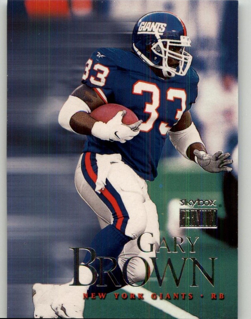 1999 SkyBox Premium Gary Brown #29 New York Giants