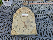8 day Longcase grandfather clock movement and dial 12 inch arched dial for resto
