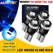 4 X Blue T10 168 INVERTED HEAD LED INTERIOR GLOBE DASH LIGHT LED REPLACEMENT