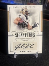 2017 National Treasures John Kuhn Signatures Auto /49 New Orleans Saints #S-JKN