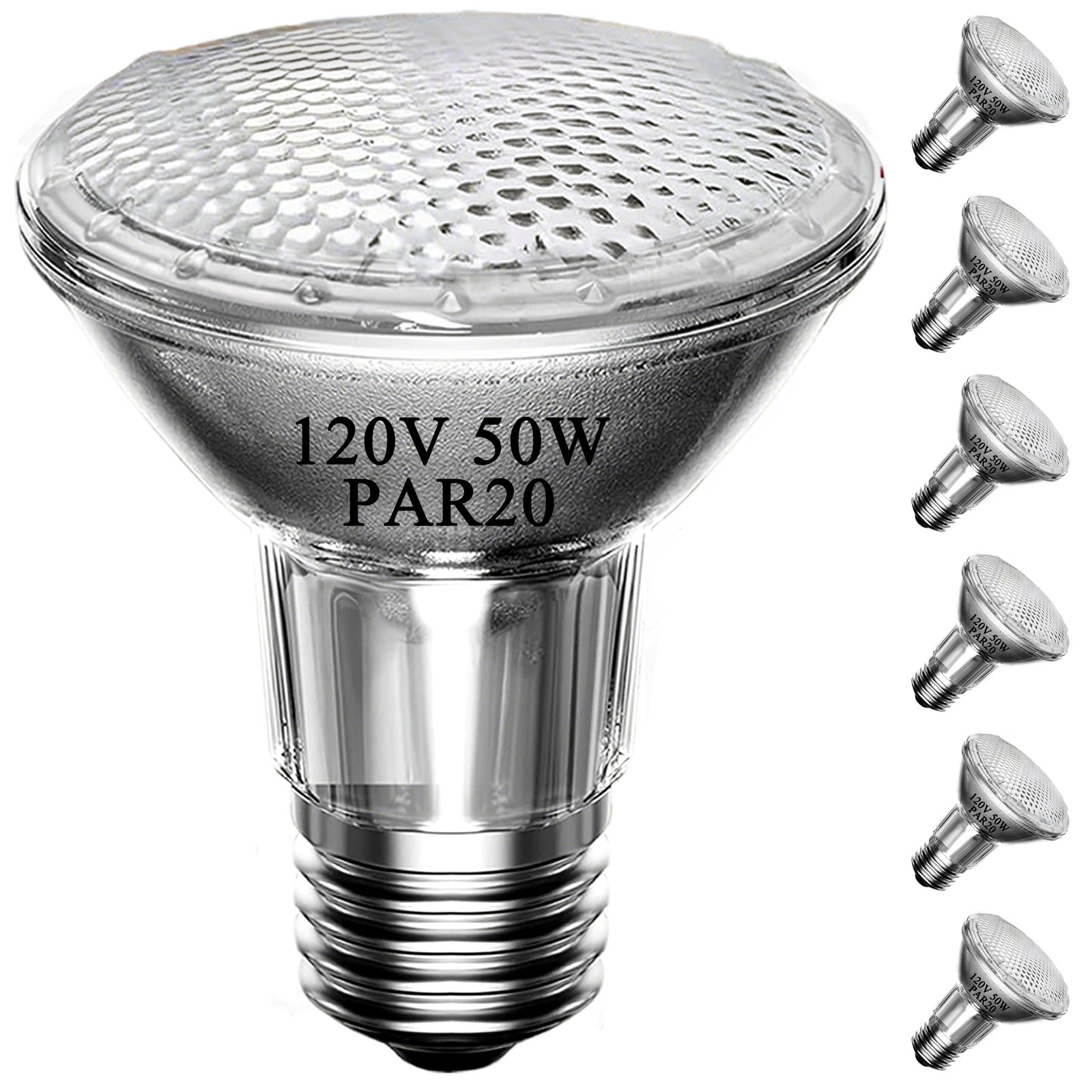 Lachesan PAR20 Flood 50W 120V Light Bulbs, 6 Pcs Range Warm White 