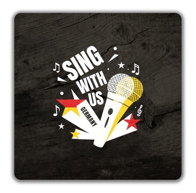 Deutschland Musik Sing mit uns Note Karaoke 2er Pack Getränke Untersetzer 9 x 9 cm