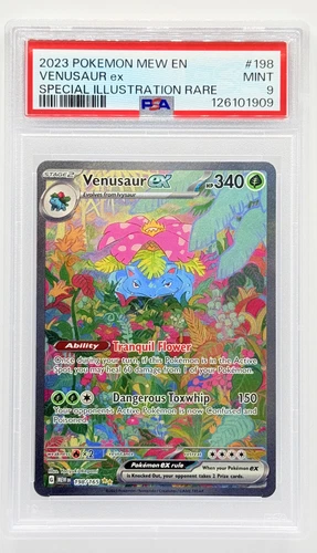 2023 Pokemon 151 Venusaur ex 198/165 Special Illustration Rare PSA 9