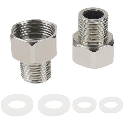 Doppelnippel Edelstahl 3/4 Zoll auf 1/2 Zoll Wasserhahn Rohrverbindung Adapter