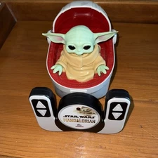 Star Wars Mandalorian 9" Grogu Baby Yoda Hover Pram Remote Radio Control Video