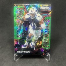2025 Panini Prizm - Fireworks Micah Parsons #18 Green Ice Prizm