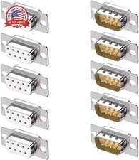 10PCS Gold Plated Joints DB9 RS232 D-SUB Serial Solder Cup Connectors  5 Male p