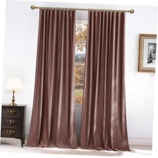 Blackout Velvet Curtains for Girls Room 52"W x 84"L Pack of 2 Dusty Rose Pink