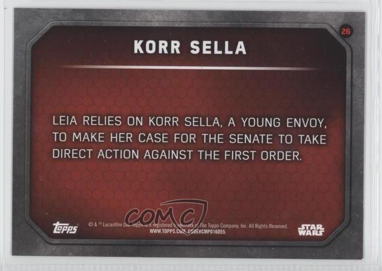 2015 Topps Star Wars: The Force Awakens Series 1 Lightsaber Green Korr Sella 2k3