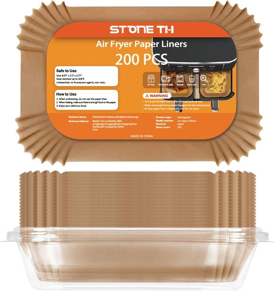 Backpapier 200 StüCk FüR HeißLuftfritteuse Dual Kompatibel Ninja AF300EU AF400EU-image