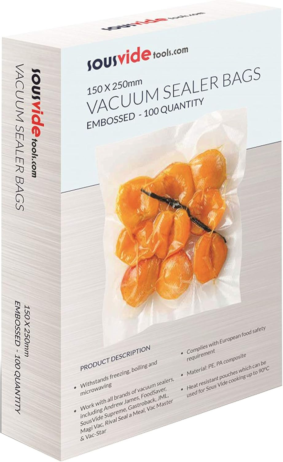 Sacchetti Sottovuoto Goffrati SVT-06001 SousVideTools - 150x250mm