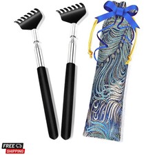 Portable Extendable Back Scratcher, 2 Pack Metal Telescoping Backscratchers f...