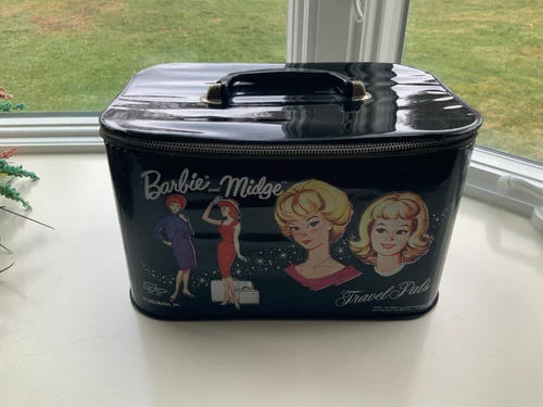 Vintage Barbie and Midge 1962 Train Case with Mirror