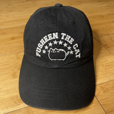 PUSHEEN THE CAT Black Strapback Dad Hat Cap Unisex Adult Fat Lazy Cat Funny NICE