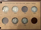 Barber Half Dollars - Lot of 5 - in Whitman Album Page - No Reserve