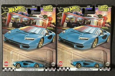Hot Wheels Boulevards Lamborghini Countach LPI 800-4 #100  | Lot Of 2