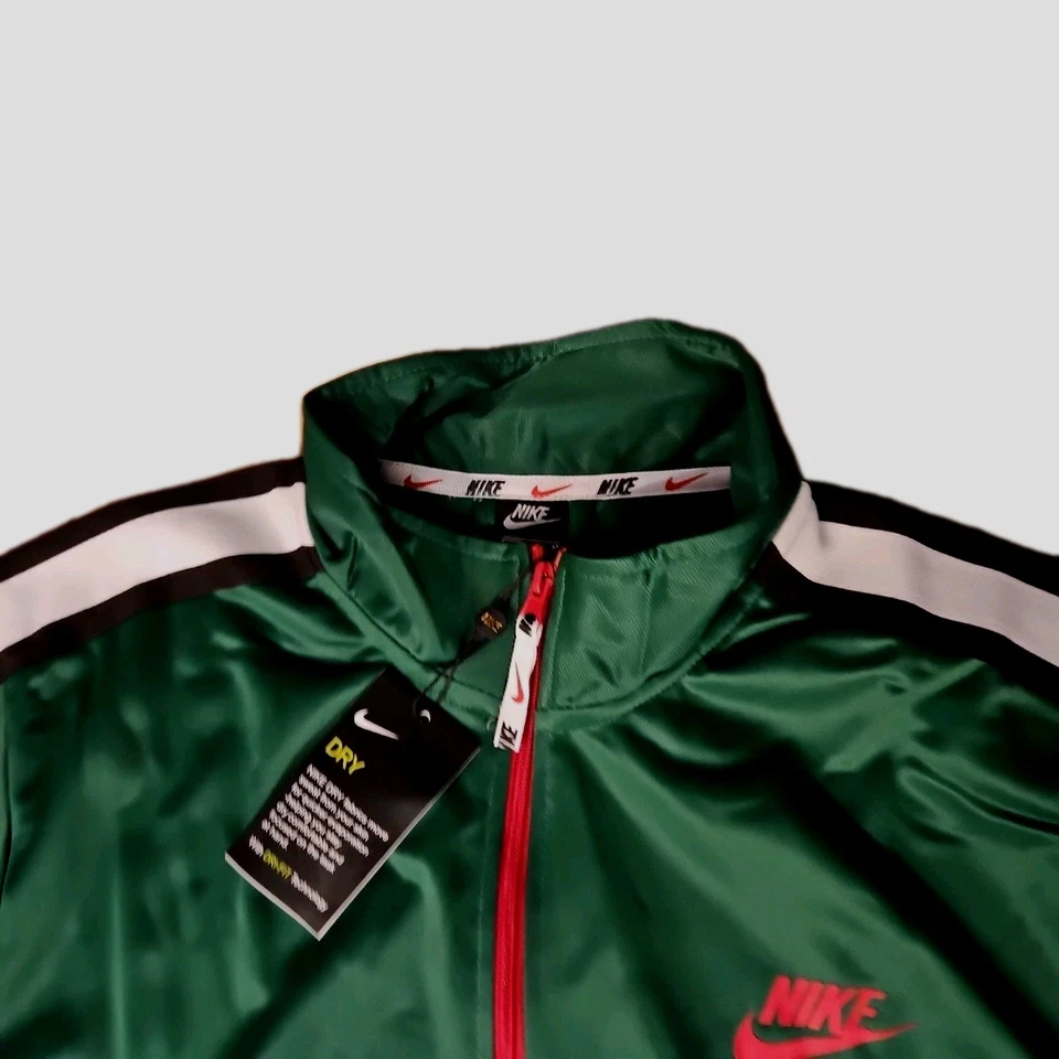  Nike Track Suit Mens Full Zip Jacket Pants Zip Pockets Green Large. New - Image 4 of 4
