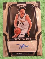 Trey Alexander RC 2024-25 Panini Prizm Basketball Rookie Auto Denver Nuggets