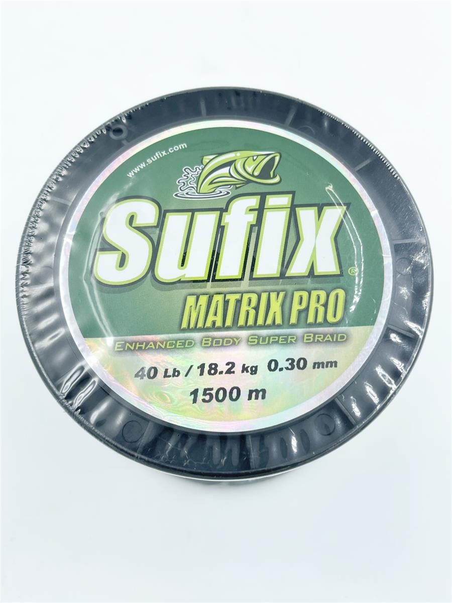 Sufix Matrix Pro 030mm 182Kg - 1500m Schwarz Geflochtene Schnur Norwegen 24090₽