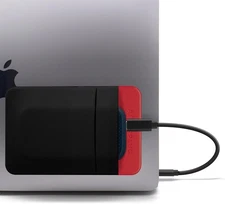 2 Pocket Adhesive Storage Pouch Laptop Organizer for SSD Mouse Cables