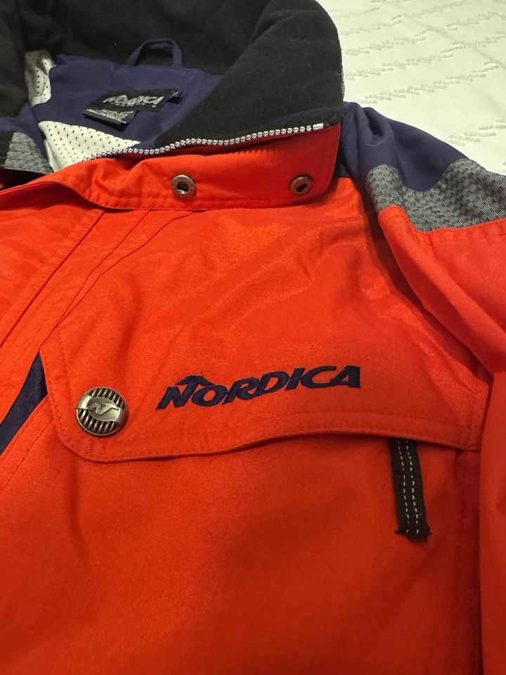 Chaqueta de esquí Nordica Vertech 1994 roja vintage nueva con etiquetas *Hermosa chaqueta* Foto 3 de 4