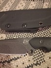 Black Stonewash Fixed Blade Skinning hunting knife, G10 Handle - Kydex sheath — photo 3