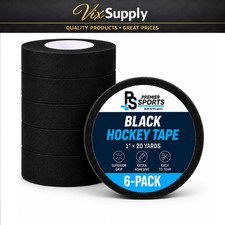 Durable Black Cloth Hockey Stick Tape 1" x 20 yd   Strong Grip, Easy to Use