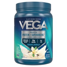 Vega Protein and Greens Protein Powder Creamy Vanilla (11 Servings) 25g Plant