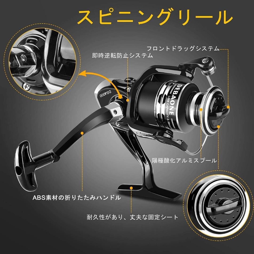 Fishing Lure Spinning reel fishing bait fishing line fishing rod set 2.1M carbon - Image 3