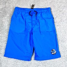 Hurley Boy's Board Shorts Neptune Blue Drawstring Elastic Waist Big Kids Size L