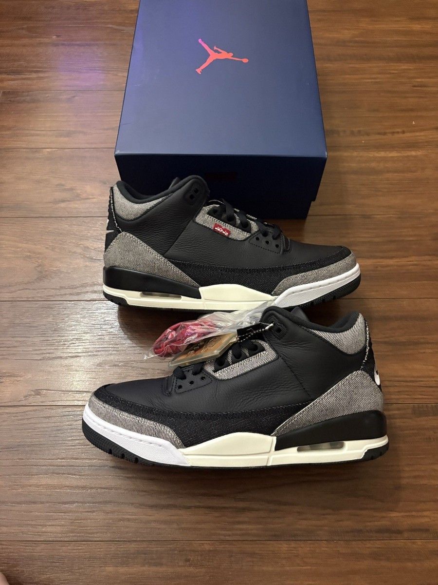 Nike Air Jordan 3 Levi's Retro SP Black Denim IR0914-400 Size 10