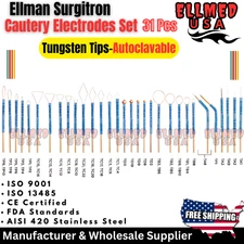 Ellman Surgitron 31Pcs oral/skin Cautery Electrodes all sizes Tungsten Tips New