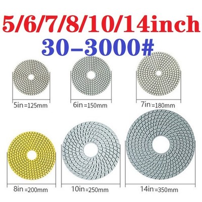 30-3000# Diamant Nass Polierscheiben Schleifpad für Granit Beton Fliesen Stein