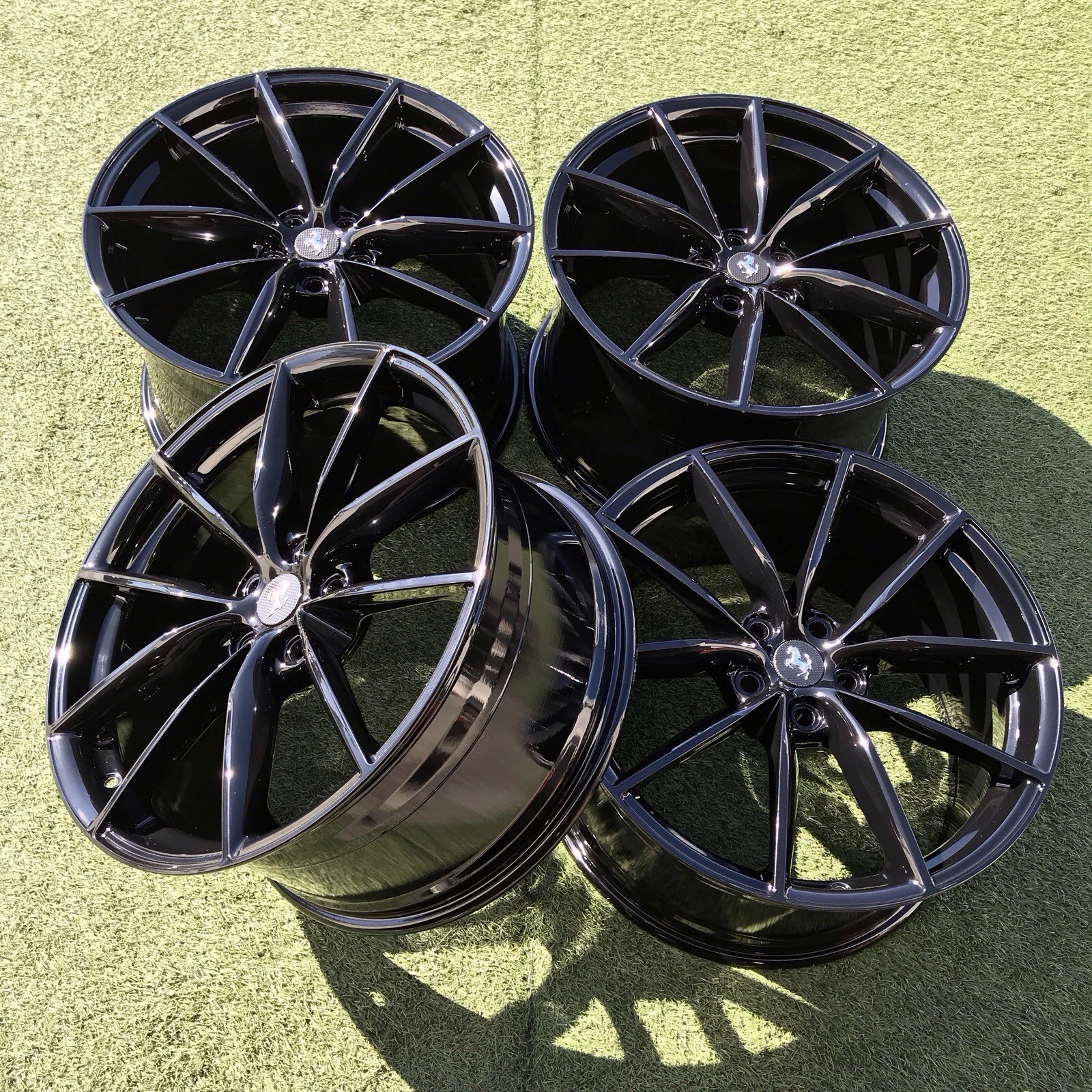 20 FERRARI 812  GTS SUPERFAST FORGED LIGHT WEIGHT BLACK OEM RIMS 864486 842799