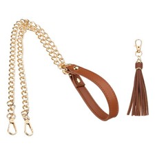 39 Inch Purse Chain Strap Purse Strap Replacement with Tassel Brown/Gold