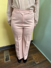 Vintage 70s 80s Dimension 5 Pink Polyester Flare Pants